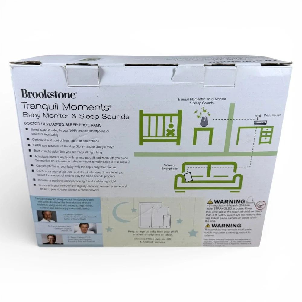 Brookstone Tranquil Moments 849264 Baby‎ Monitor and Sleep Sounds Wi-Fi Connect